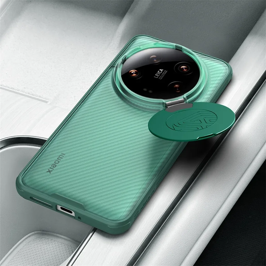 For Xiaomi 14 Ultra Case NILLKIN CamShield Prop Clear Version With Flip-style Phone Holder Camera Cover For Xiaomi Mi 14 Ultra