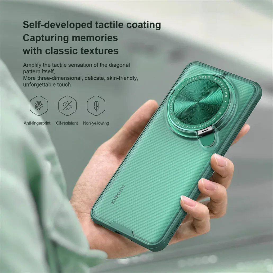 For Xiaomi 14 Ultra Case NILLKIN CamShield Prop Clear Version With Flip-style Phone Holder Camera Cover For Xiaomi Mi 14 Ultra