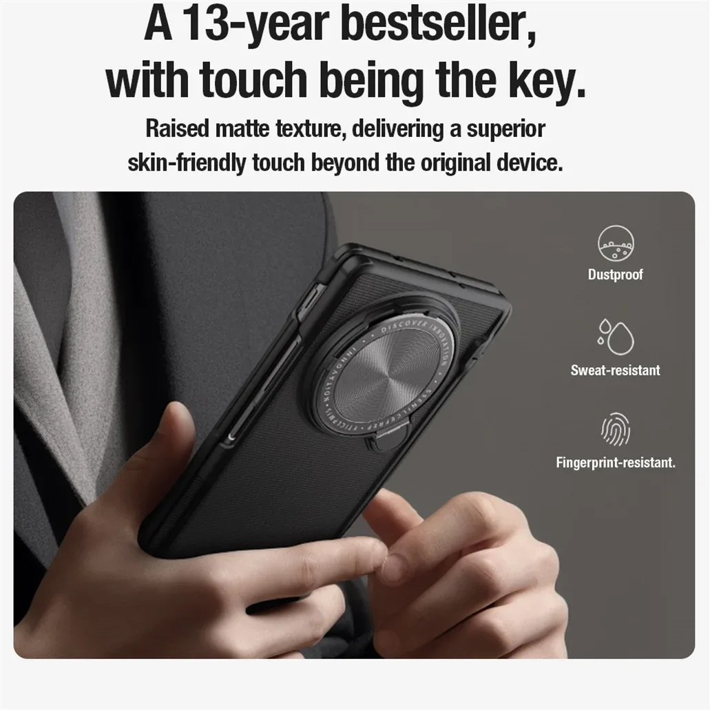 For Vivo X Fold 3 Pro MagSafe Case NILLKIN Frosted Shield Prop Magnetic Case Camera Cover Holder Folding Cover For X Fold3 Pro
