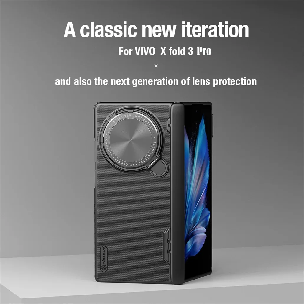 For Vivo X Fold 3 Pro MagSafe Case NILLKIN Frosted Shield Prop Magnetic Case Camera Cover Holder Folding Cover For X Fold3 Pro