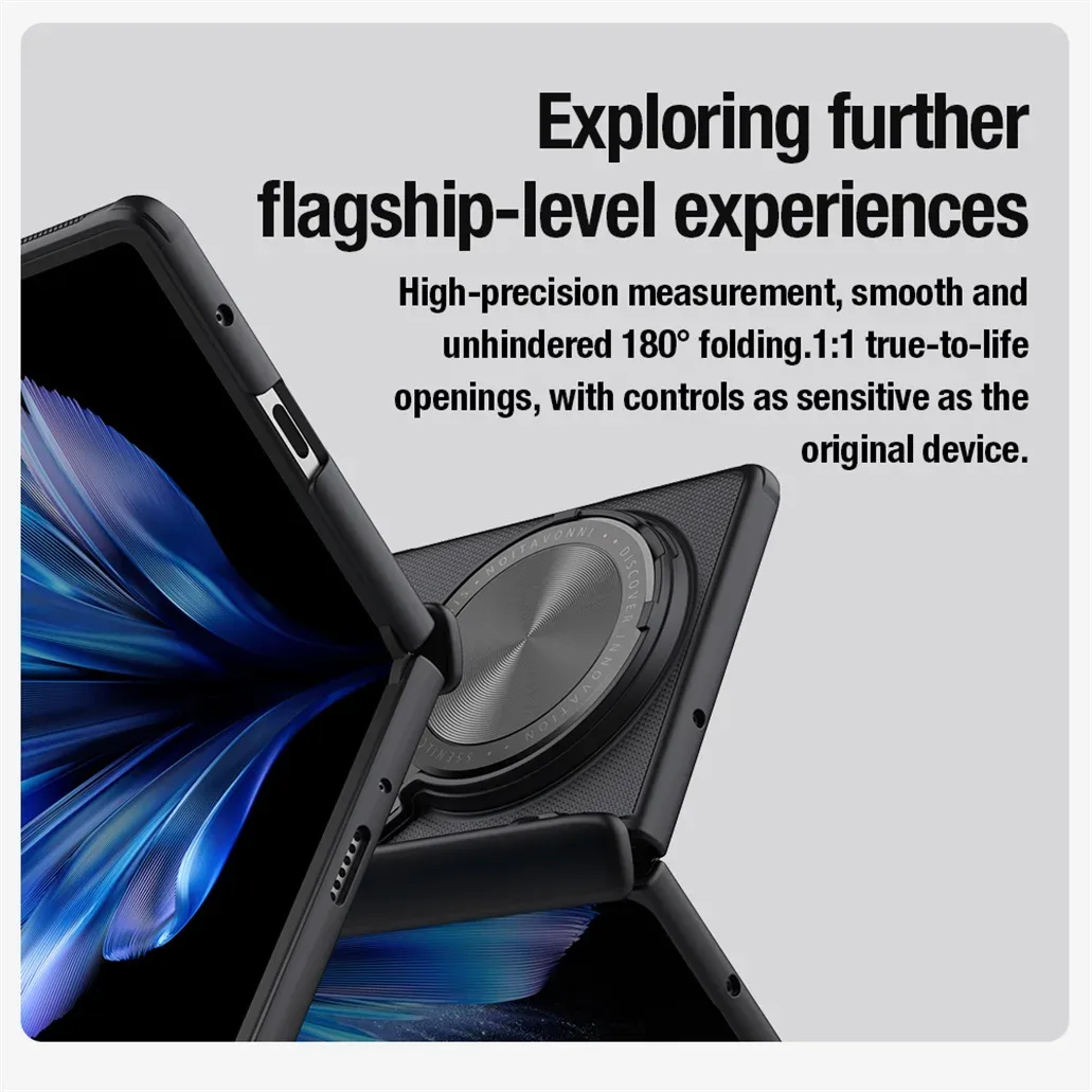 For Vivo X Fold 3 Pro MagSafe Case NILLKIN Frosted Shield Prop Magnetic Case Camera Cover Holder Folding Cover For X Fold3 Pro