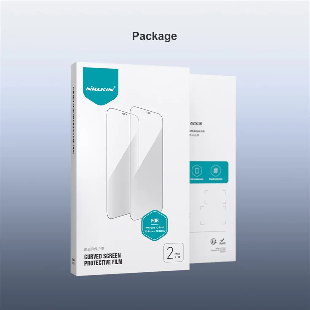 2Pcs For Huawei Pura 70 Pro / Pura70 Pro+ Plus Soft Film Nillkin Impact Resistant Curved Film Screen Protector For Pura 70 Ultra
