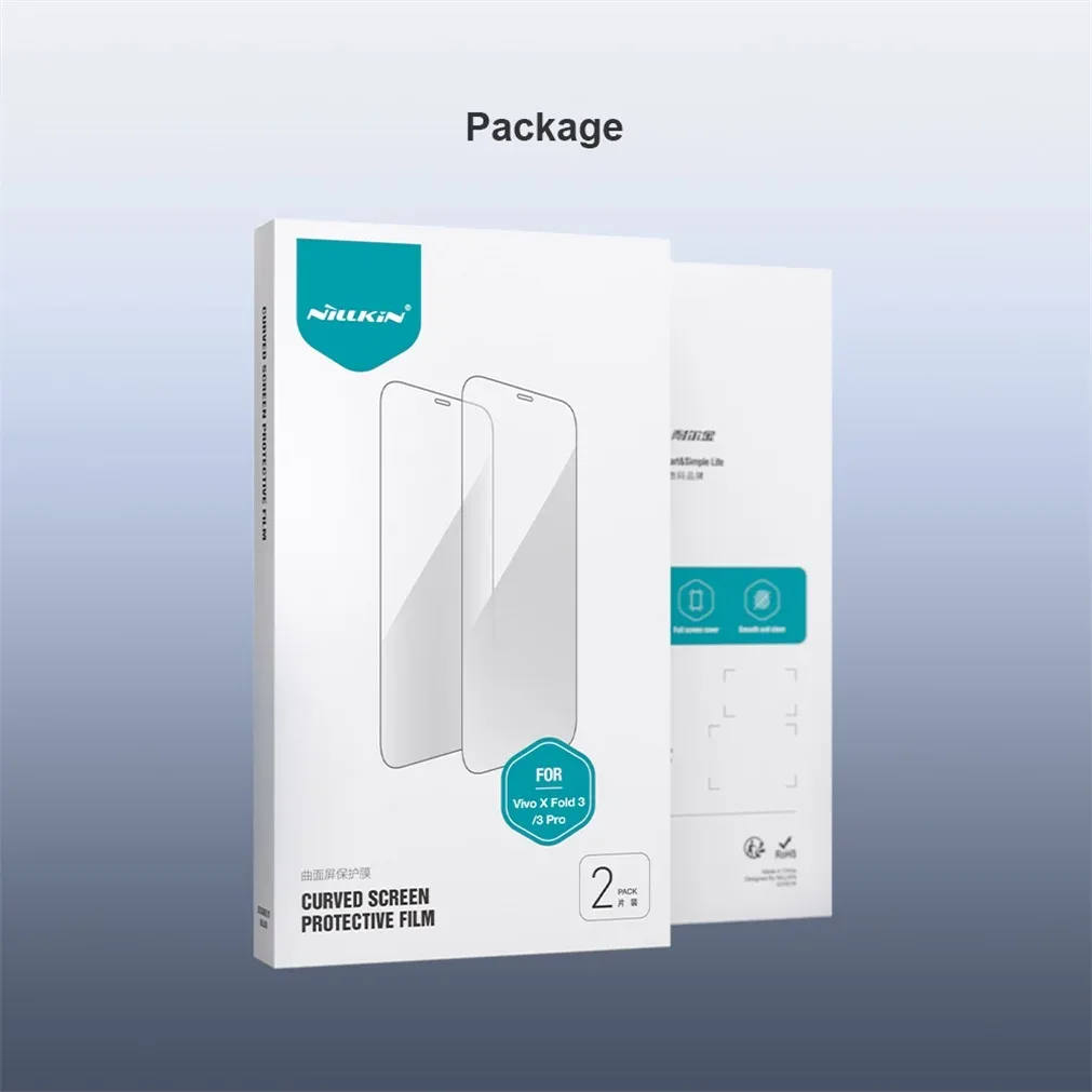 2Pcs For Vivo X Fold 3 Pro Soft Film Outer Screen Front Film Nillkin Impact Resistant Curved Film Screen Protector For X Fold3
