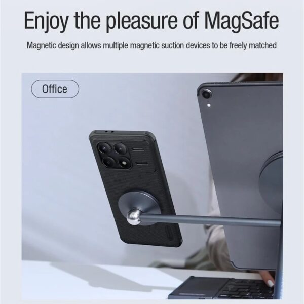 Чехол Nillkin Super Frosted Shield для Xiaomi Poco F6 Pro (MagSafe) — изображение 2