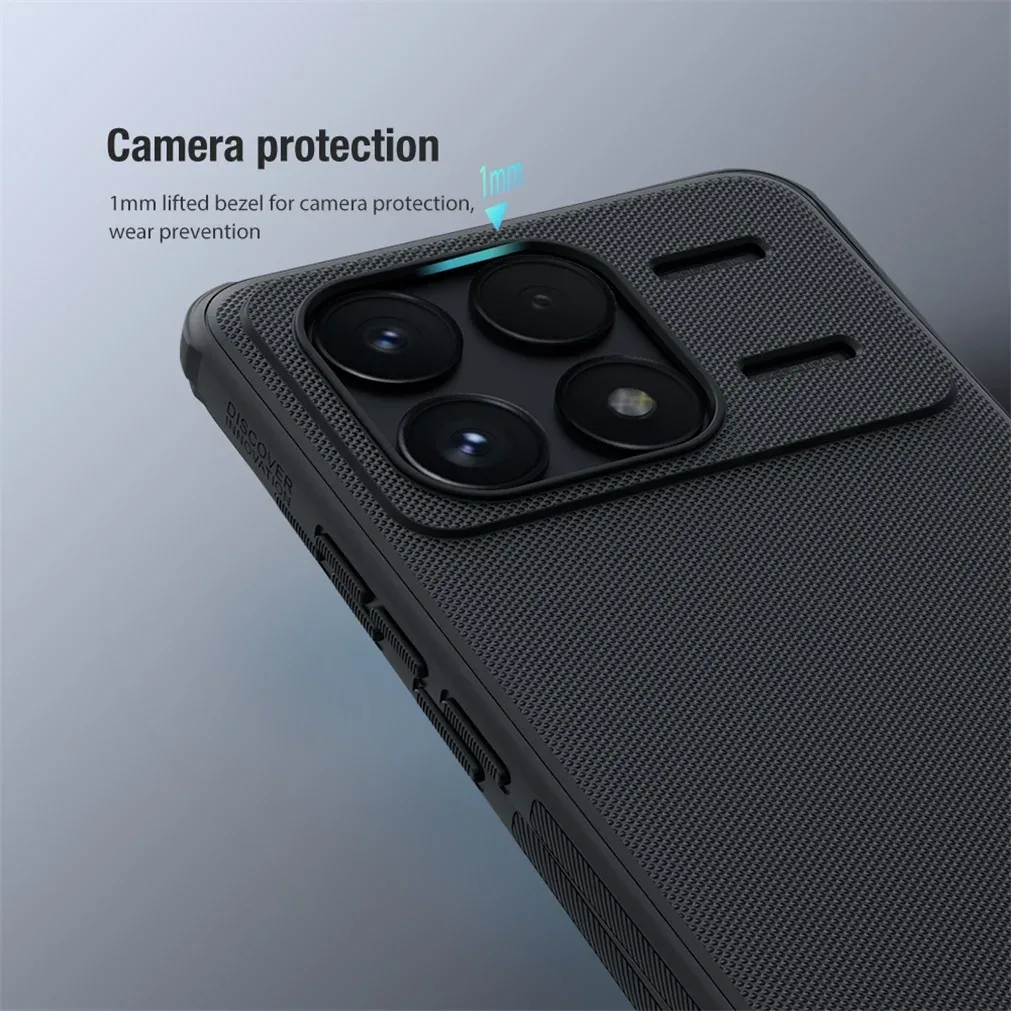 For Xiaomi Poco F6 Pro Case Nillkin Frosted Shield Pro Soft TPU Frame Hard PC Shell Shockproof Back Cover For Xiaomi Poco F6 Pro