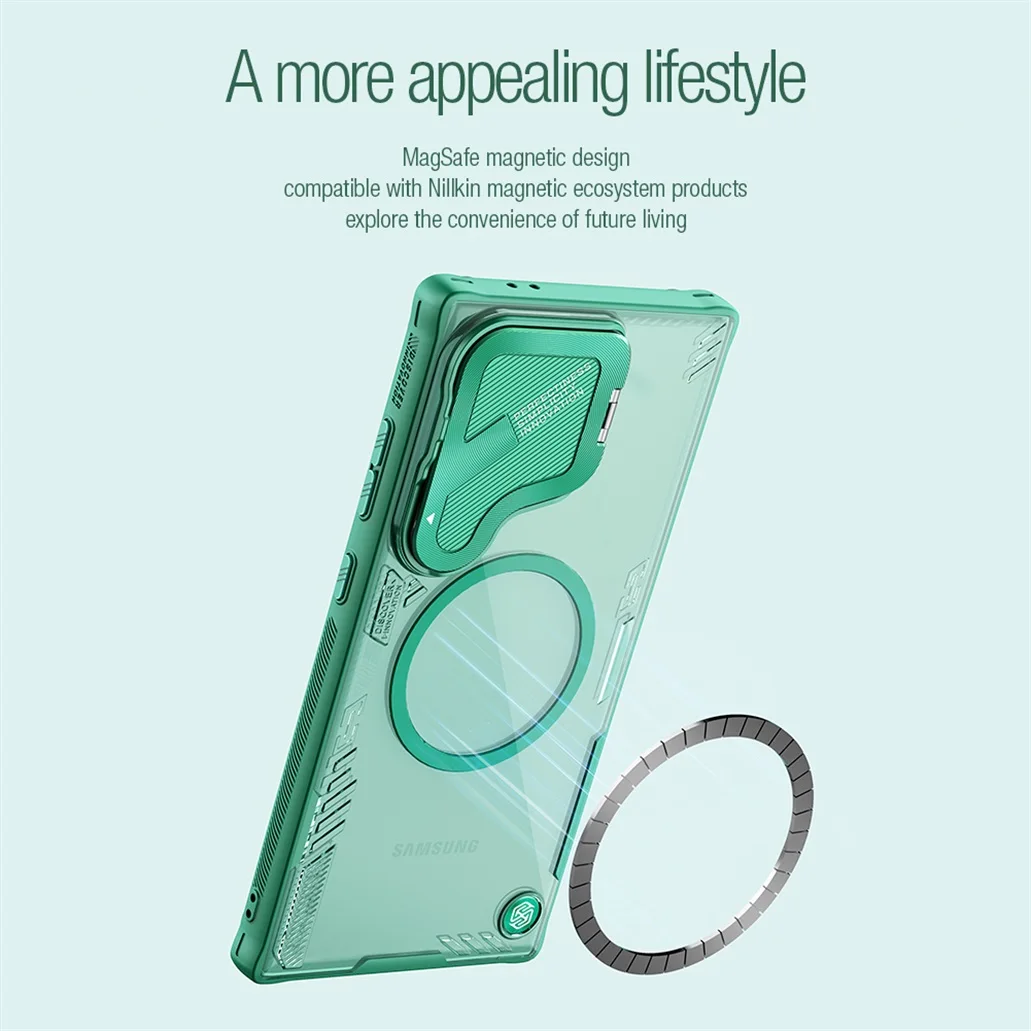 Чехол Nillkin Iceblade Prop для Samsung Galaxy S24 Ultra (MagSafe) Чехол Nillkin Iceblade Prop для Samsung Galaxy S24 Ultra (MagSafe)