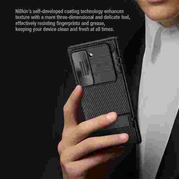 Чехол Nillkin CamShield Fold для Samsung Galaxy Z Fold 6 5G с выдвижной крышкой камеры и скрытой подставкой — изображение 2