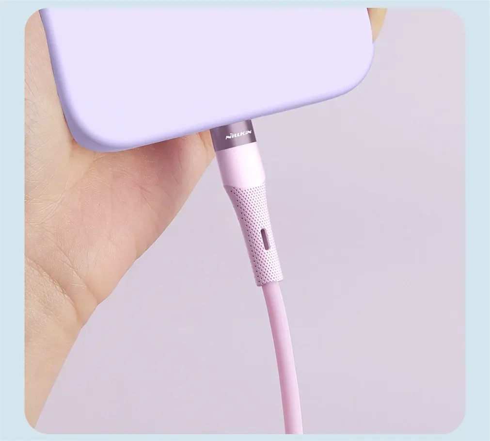 NILLKIN Silicone Cable Type C To Lightning PD 27W Fast Charging Transmission For iPhone 14 13 12 Pro Max 1.2m USB C Data Cable