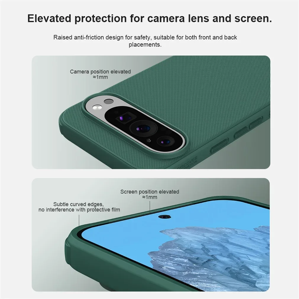 For Google Pixel 9 /9 Pro Case Nillkin Frosted Shield Pro Soft TPU Frame Hard PC Shell Matte Back Cover For Google Pixel9 Pro XL