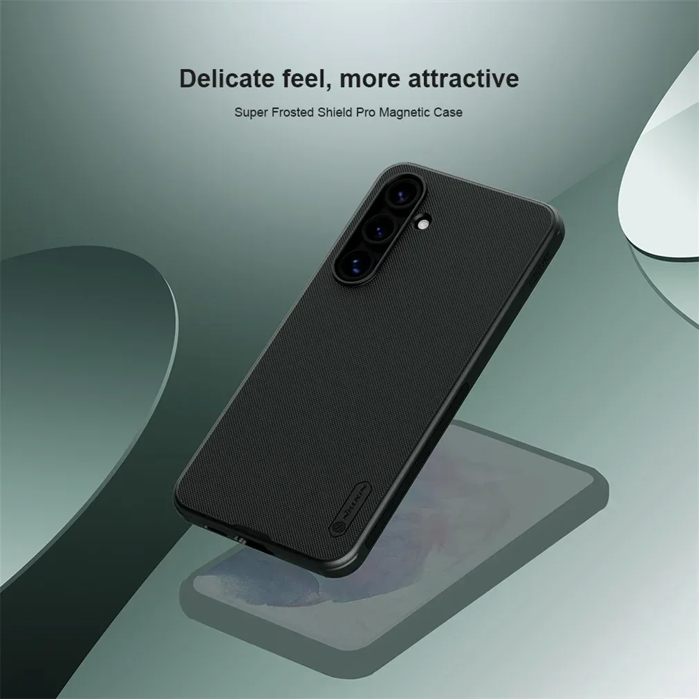 For Samsung Galaxy S24 FE MagSafe Case Nillkin Frosted Shield Pro Magnetic Case Soft TPU Frame Hard PC Cover For Samsung S24FE