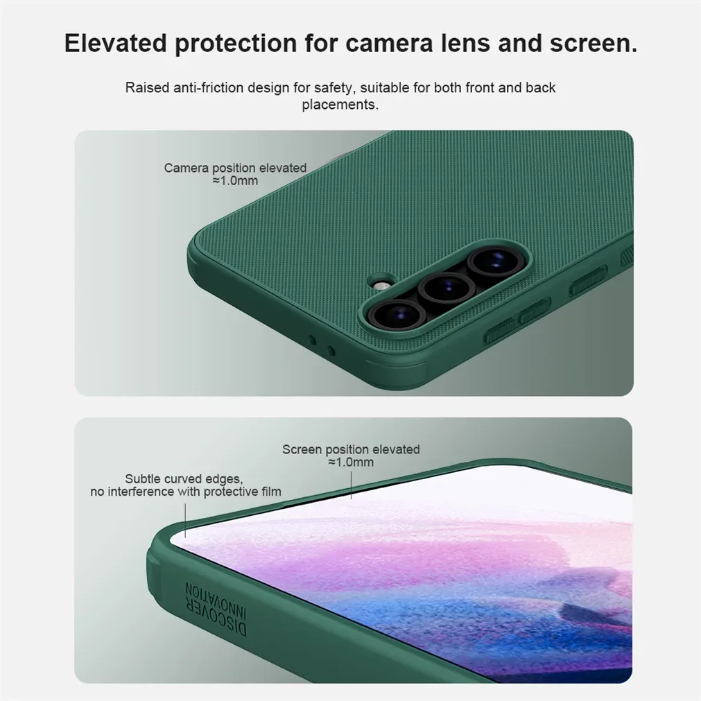 For Samsung Galaxy S24 FE MagSafe Case Nillkin Frosted Shield Pro Magnetic Case Soft TPU Frame Hard PC Cover For Samsung S24FE