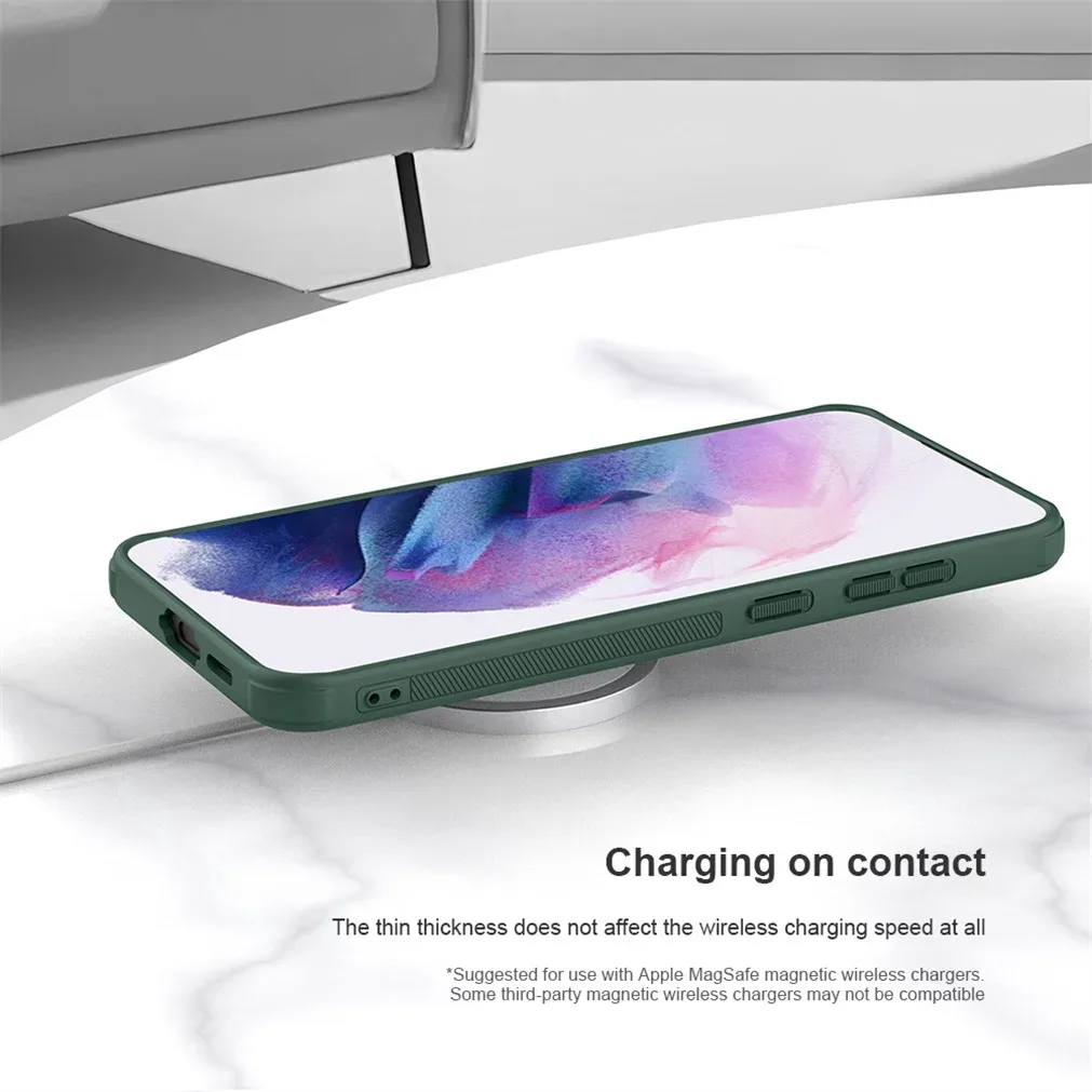For Samsung Galaxy S24 FE MagSafe Case Nillkin Frosted Shield Pro Magnetic Case Soft TPU Frame Hard PC Cover For Samsung S24FE