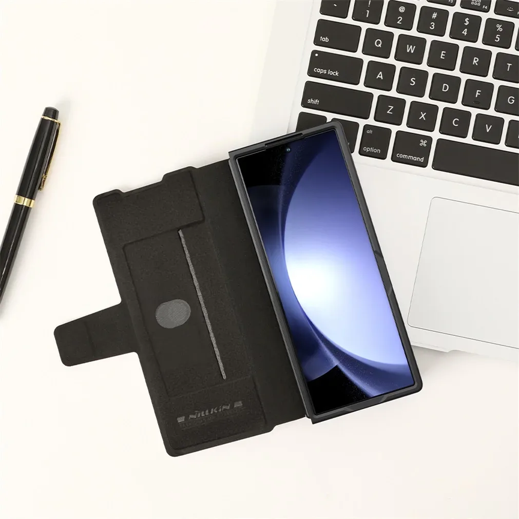 Кожаный чехол-книжка Nillkin Aoge для Samsung Galaxy Z Fold 6 5G с отделением для карт и стилуса