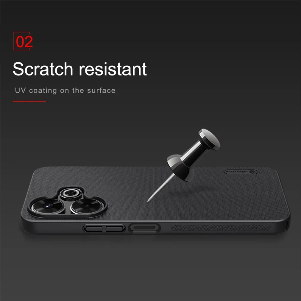 For Xiaomi Redmi 13 4G/ Poco M6 4G Case NILLKIN Super Frosted Shield Case Hard PC Ultra-Thin Back Cover For Redmi Note 13R 5G