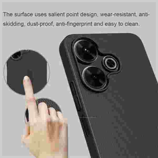 Чехол Nillkin Super Frosted Shield для Xiaomi Poco M6 4G, Redmi 13 4G, Redmi Note 13R 5G — изображение 2