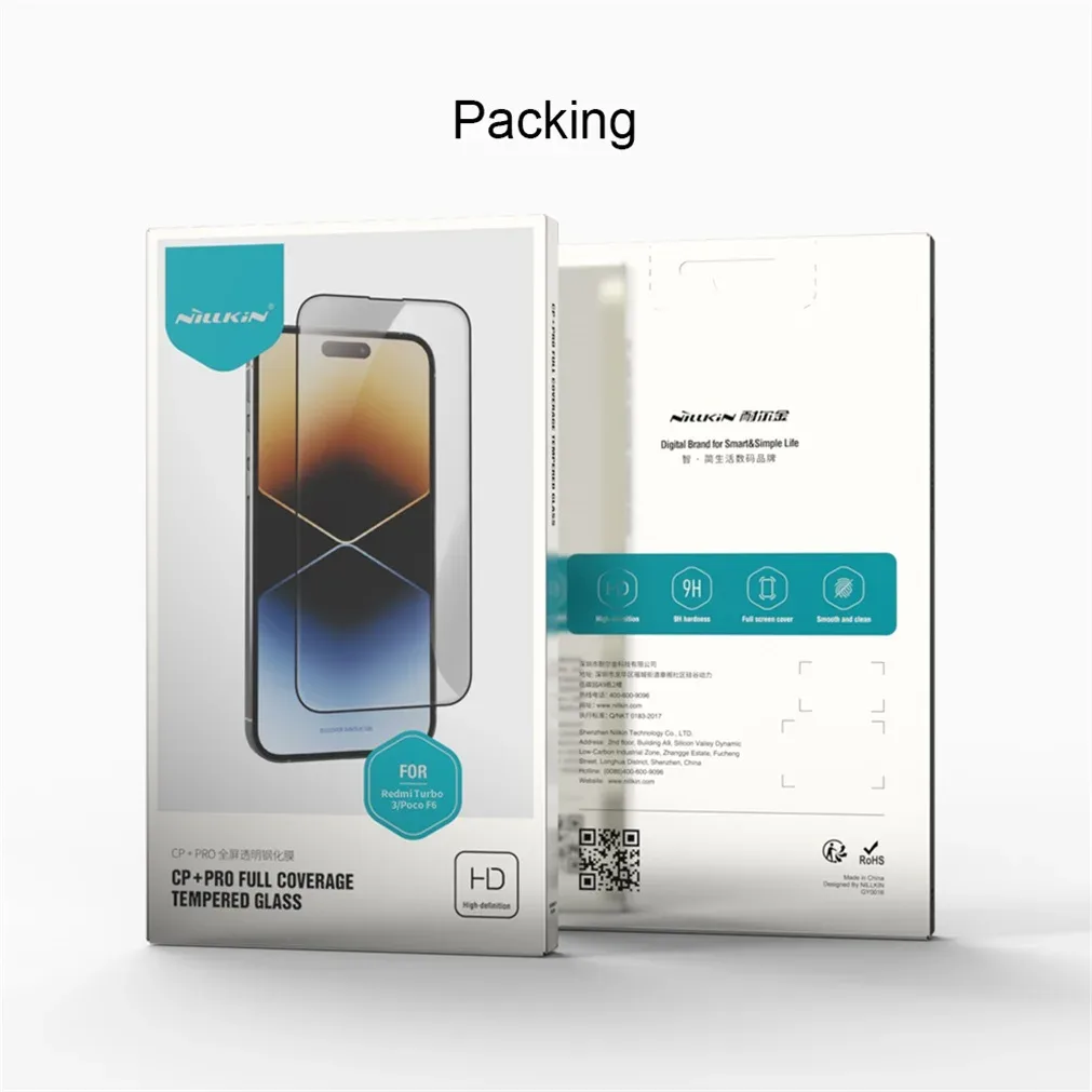 Nillkin For Xiaomi Poco F6 Tempered Glass Amazing CP+PRO Anti-Explosion Full Glue Fully Screen Protector For Xiaomi Redmi Turbo3