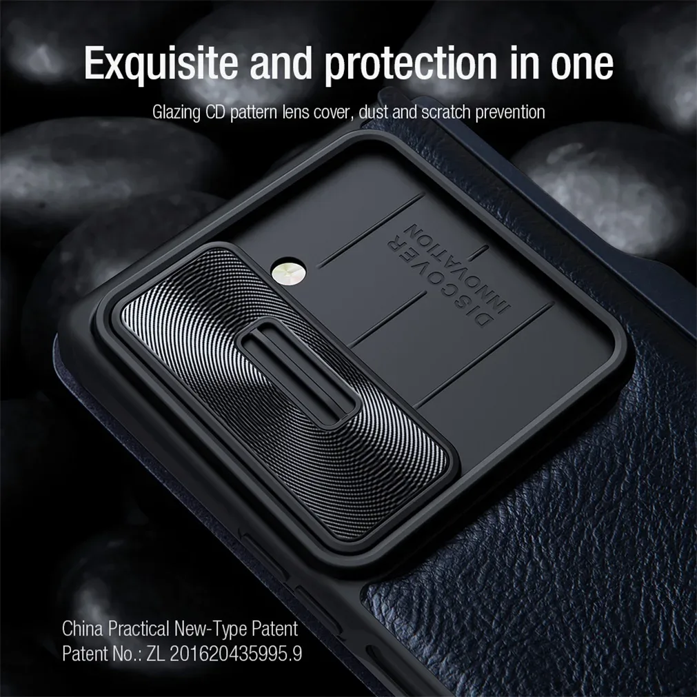 For Samsung Galaxy Z Fold 6 5G Flip Case Nillkin QIN Pro Leather Cover Slide Camera Book Cover For Samsung Z Fold6 With Pen Slot