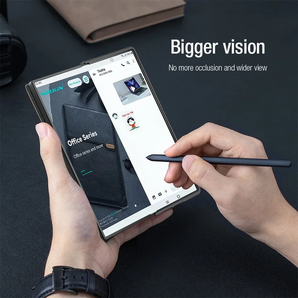 For Samsung Galaxy Z Fold 6 5G Flip Case Nillkin QIN Pro Leather Cover Slide Camera Book Cover For Samsung Z Fold6 With Pen Slot
