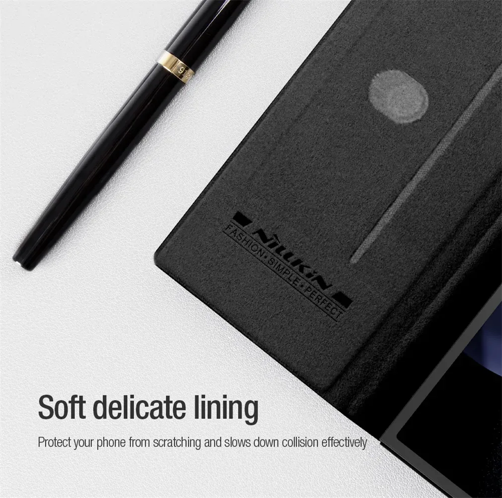 For Samsung Galaxy Z Fold 6 5G Flip Case Nillkin QIN Pro Leather Cover Slide Camera Book Cover For Samsung Z Fold6 With Pen Slot