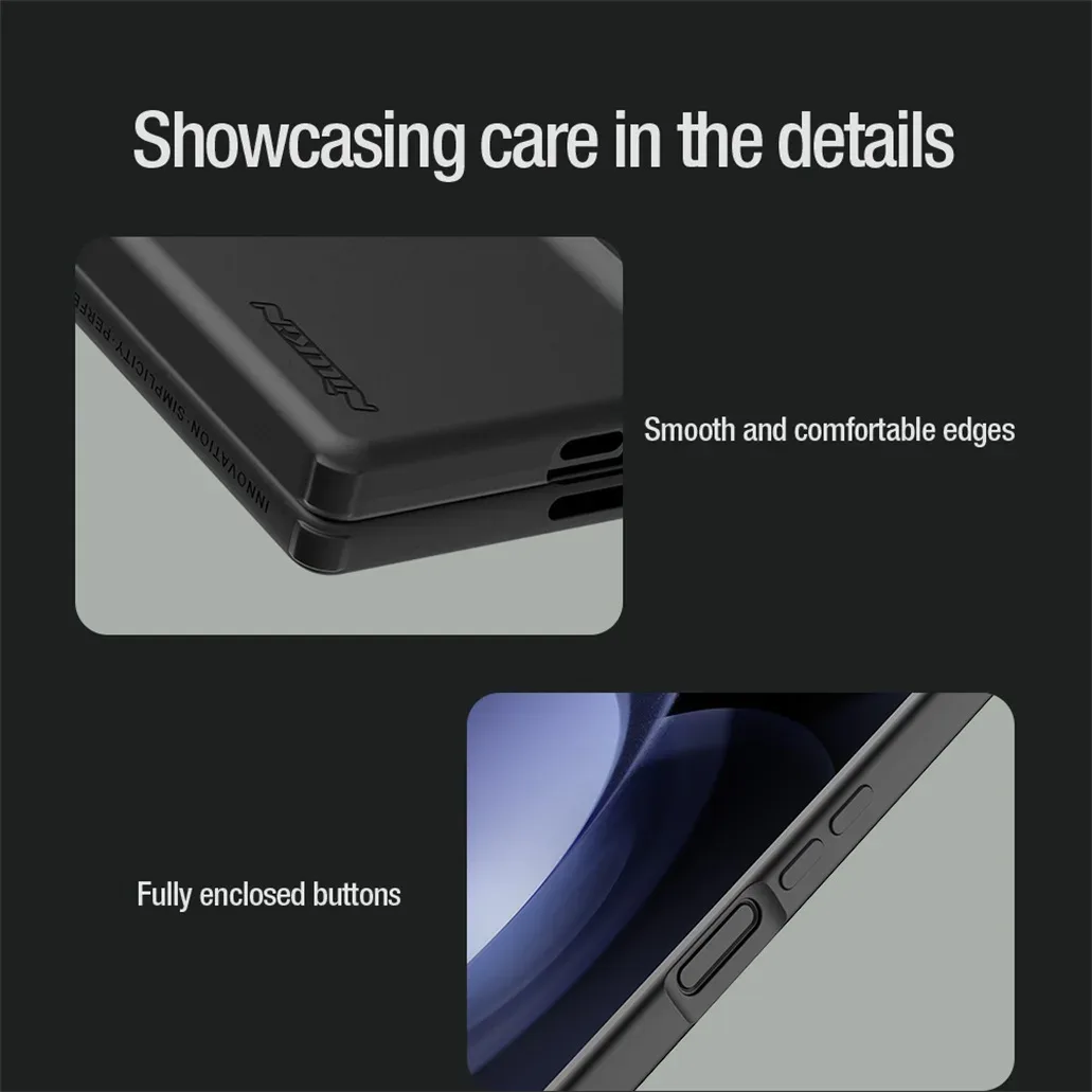 For Samsung Galaxy Z Fold 6 5G Case With S Pen NILLKIN Flex Pure Fold Case Soft liquid Silicone Back Cover For Samsung Z Fold6