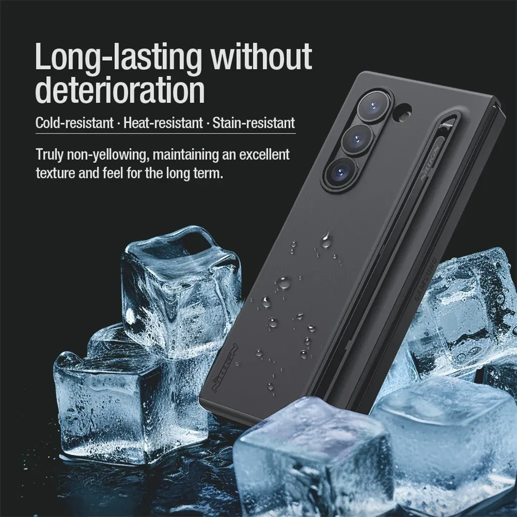 For Samsung Galaxy Z Fold 6 5G Case With S Pen NILLKIN Flex Pure Fold Case Soft liquid Silicone Back Cover For Samsung Z Fold6