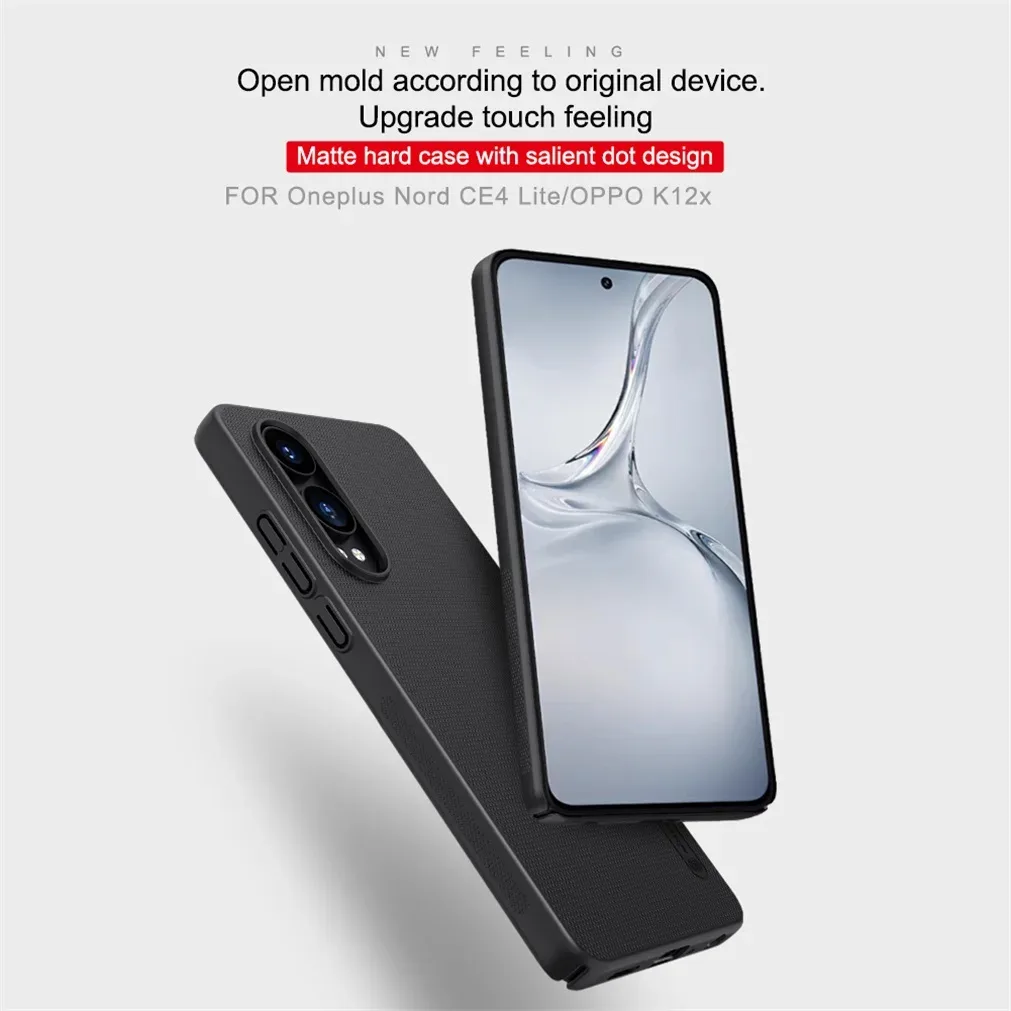 For OnePlus Nord CE4 Lite / OPPO K12x Case NILLKIN Frosted Shield Case Hard PC Ultra-Thin Back Cover For One Plus Nord CE 4 Lite