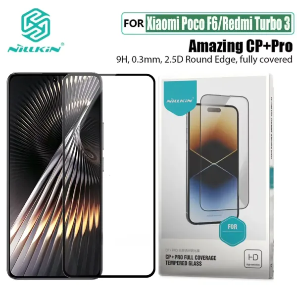 Защитное стекло Nillkin для Xiaomi Poco F6, Xiaomi Redmi Turbo 3 (CP+PRO)