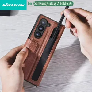 Кожаный чехол-книжка Nillkin Aoge для Samsung Galaxy Z Fold 6 5G с отделением для карт и стилуса