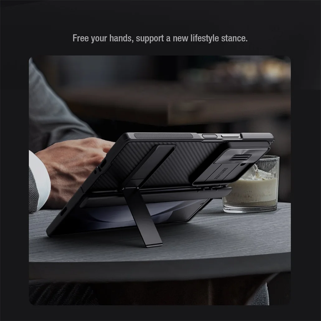 Чехол Nillkin CamShield Fold для Samsung Galaxy Z Fold 6 5G с выдвижной крышкой камеры и скрытой подставкой