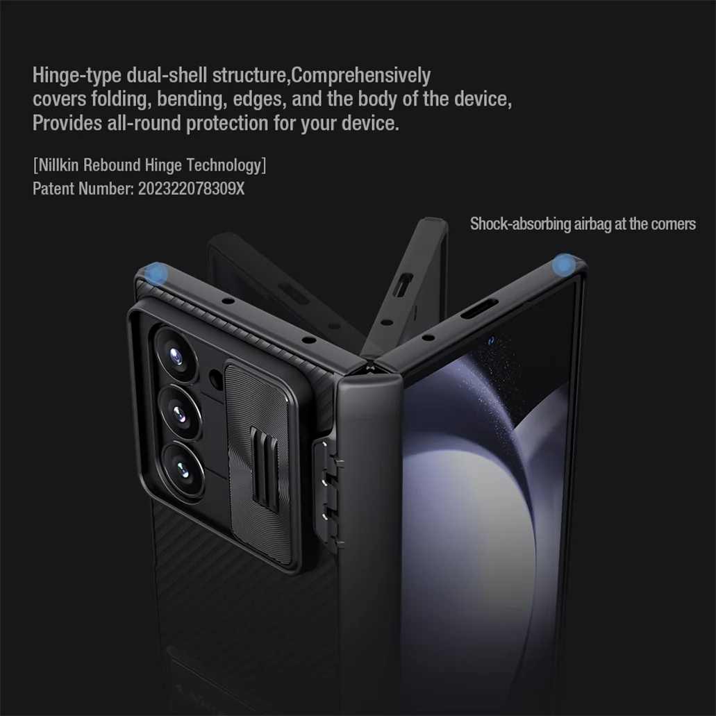 Чехол Nillkin CamShield Fold для Samsung Galaxy Z Fold 6 5G с выдвижной крышкой камеры и скрытой подставкой