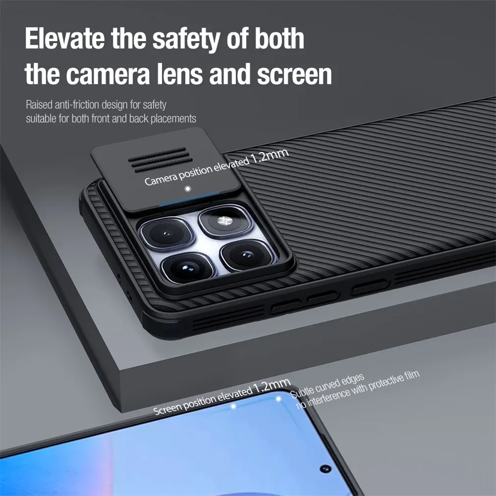 For Xiaomi Redmi K70 Ultra Case NILLKIN CamShield Pro Case Shockproof Privacy Protection Slide Camera Cover With Camera Curtain