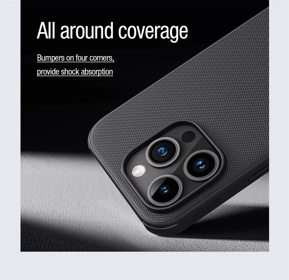 For iPhone 16 Pro /Pro Max MagSafe Case Nillkin Frosted Shield Pro Magnetic Case Soft TPU Frame PC Cover For iPhone 16 / 16 Plus