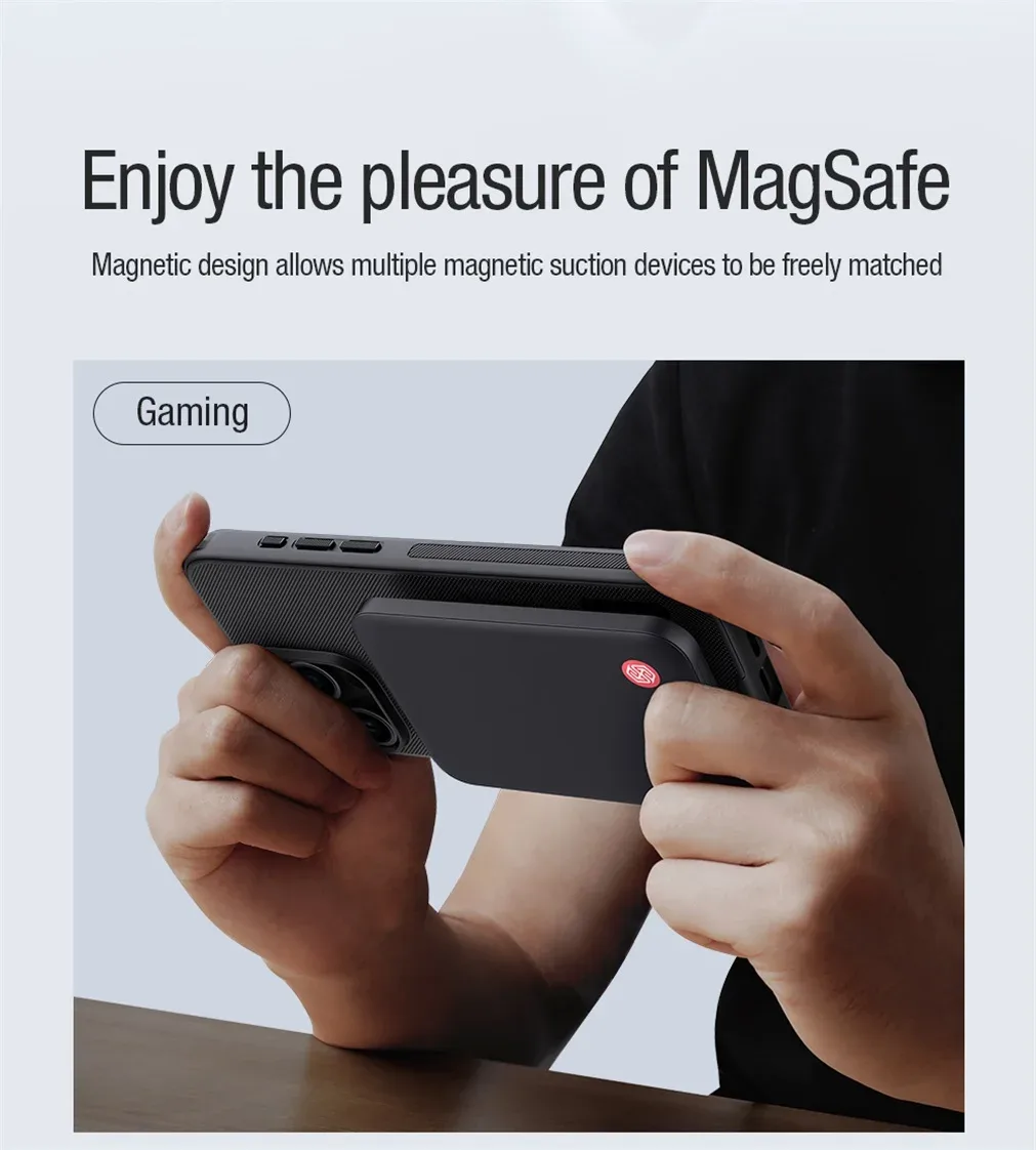 For iPhone 16 Pro /Pro Max MagSafe Case Nillkin Frosted Shield Pro Magnetic Case Soft TPU Frame PC Cover For iPhone 16 / 16 Plus
