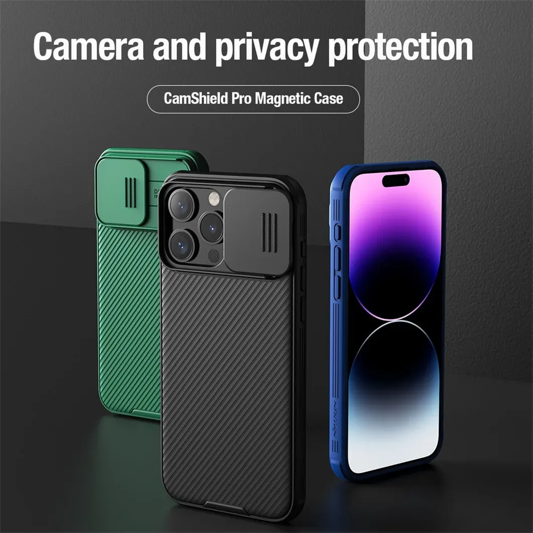For iPhone 16 Pro /Pro Max MagSafe Case NILLKIN CamShield Pro Magnetic Cover For iPhone 16 / 16 Plus With Shutter For Camera