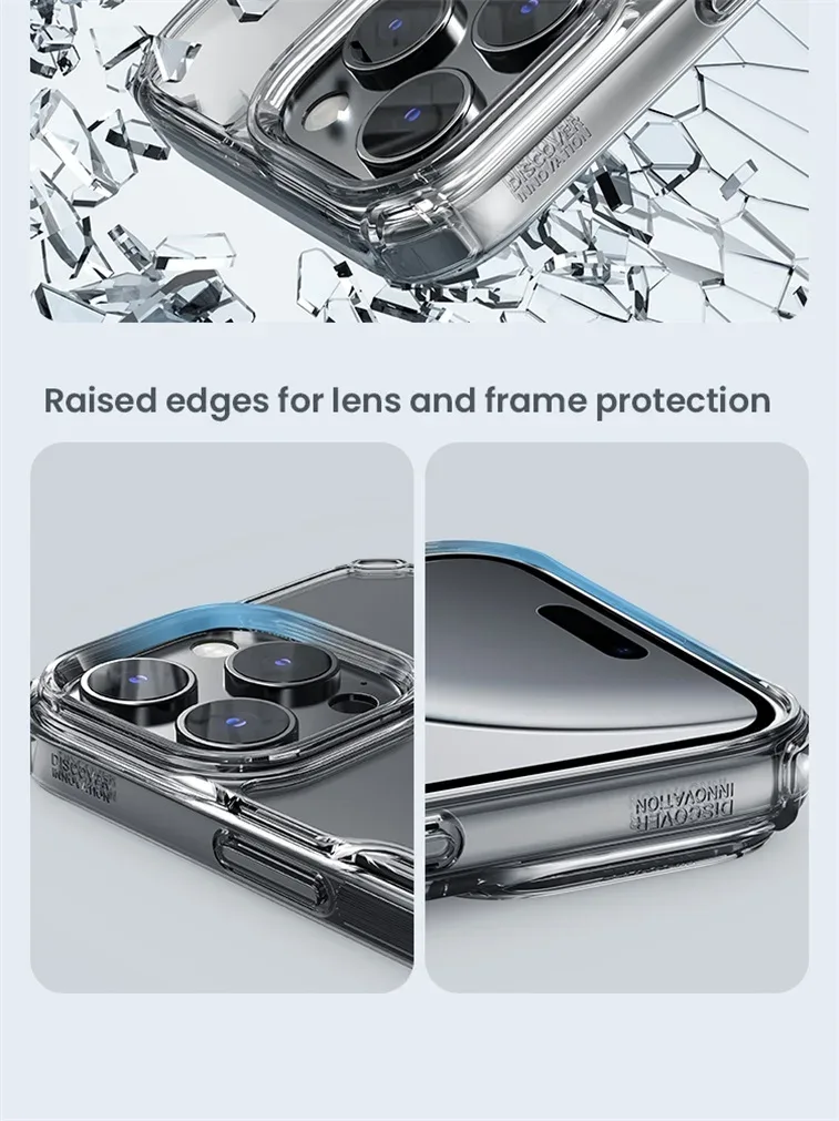 Nillkin For iPhone 16 Pro /Pro Max MagSafe Magnetic Case Nature Pro Transparent Soft TPU Frame Clear Cover For iPhone 16 / Plus
