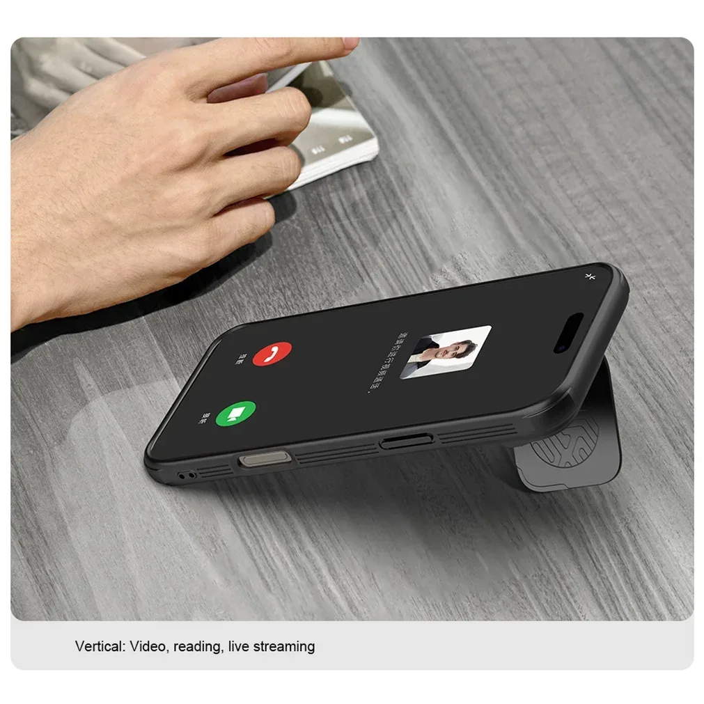 For iPhone 16 Pro Max Transparent Case NILLKIN CamShield Prop With Phone Holder Hinged Camera Protective Cover For iPhone16 Pro