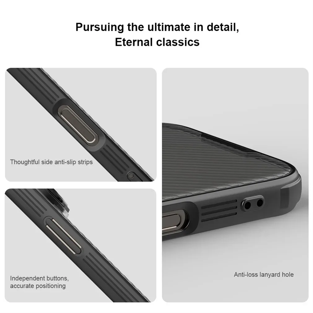 For iPhone 16 Pro Max Transparent Case NILLKIN CamShield Prop With Phone Holder Hinged Camera Protective Cover For iPhone16 Pro