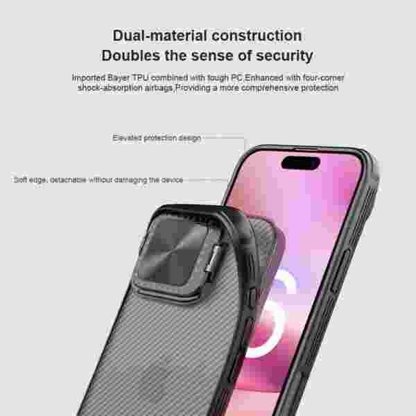 Чехол Nillkin Camshield Prop для iPhone 16 Pro, iPhone 16 Pro Max (Прозрачный) — изображение 5