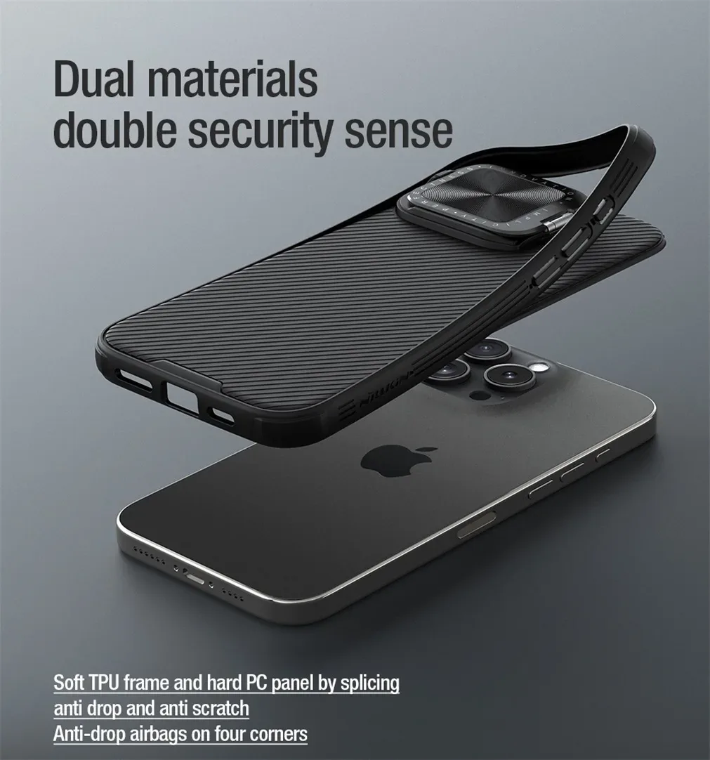 For iPhone 16 Pro Max MagSafe Case NILLKIN CamShield Prop Magnetic Charging Phone Holder Hinged Camera Cover For iPhone16 Pro