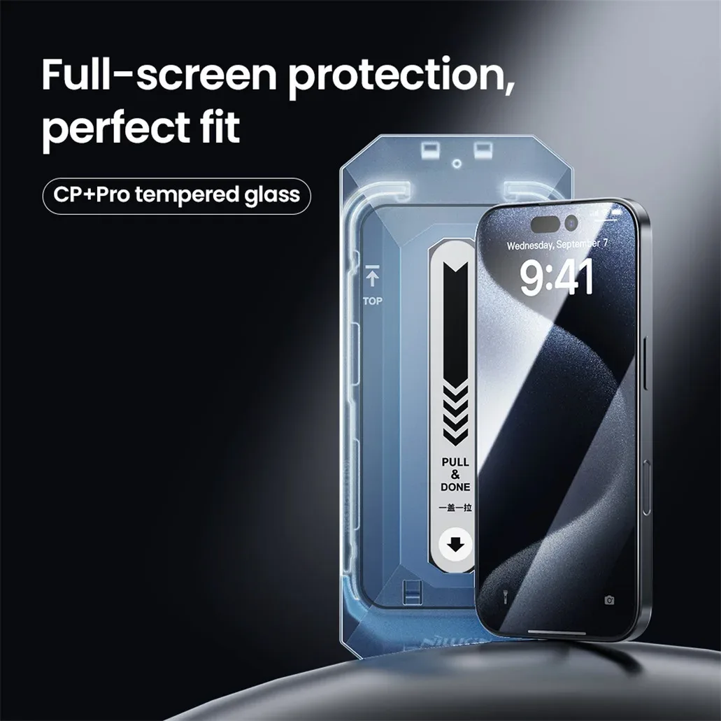 Nillkin For iPhone 16 Pro /Pro Max Tempered Glass CP+PRO Fully Screen Protector For iPhone 16 / 16 Plus With Installation Tool