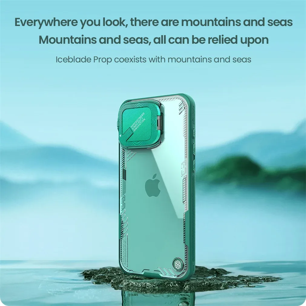 For iPhone 16 Pro Max Case NILLKIN Iceblade Prop Transparent Eco-friendly Materials Phone Holder Camera Cover For iPhone16 Pro