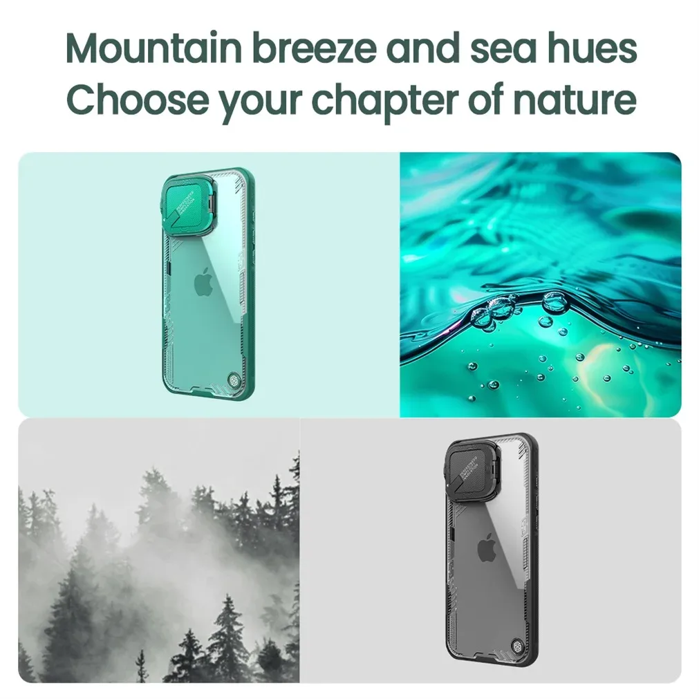 For iPhone 16 Pro Max Case NILLKIN Iceblade Prop Transparent Eco-friendly Materials Phone Holder Camera Cover For iPhone16 Pro