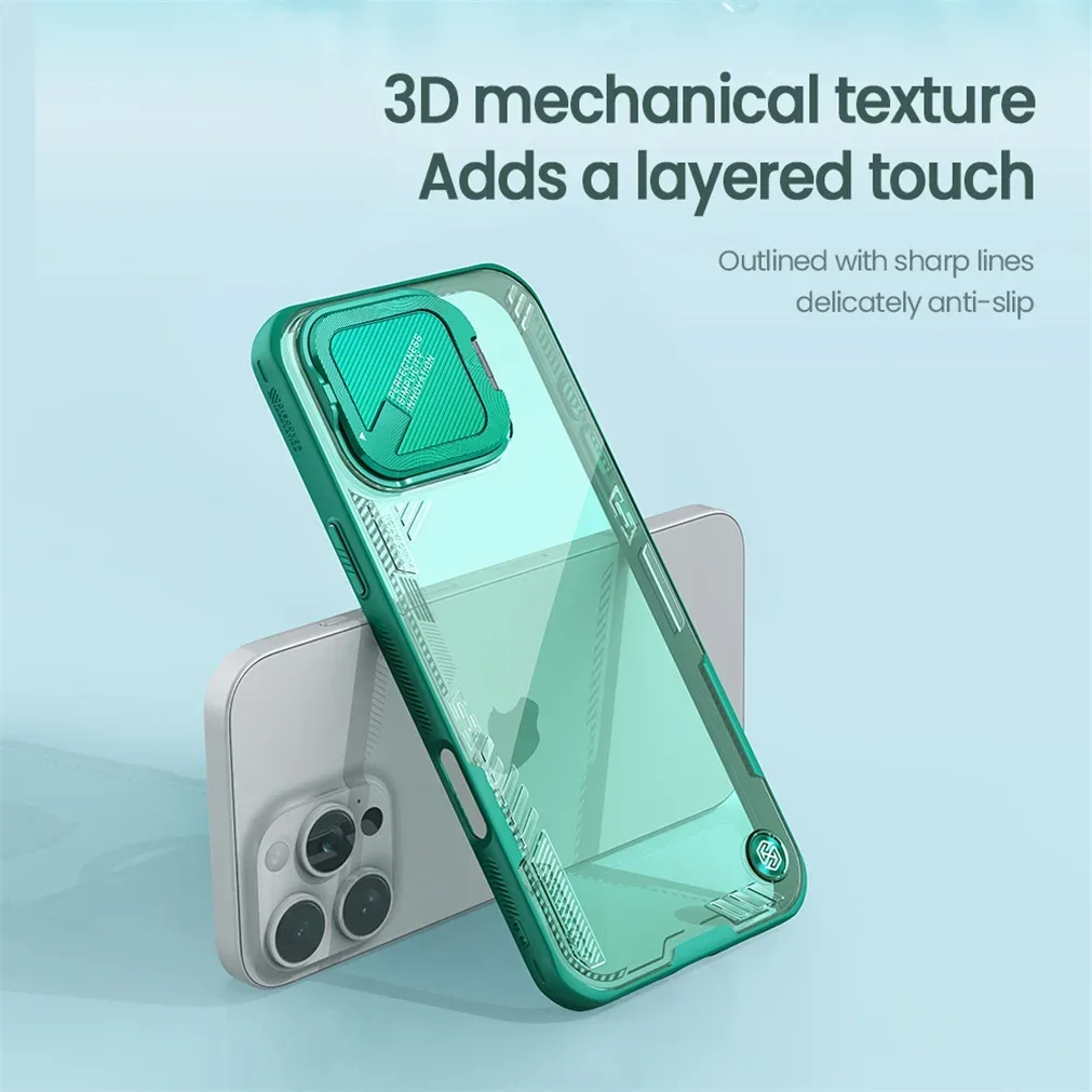 For iPhone 16 Pro Max Case NILLKIN Iceblade Prop Transparent Eco-friendly Materials Phone Holder Camera Cover For iPhone16 Pro
