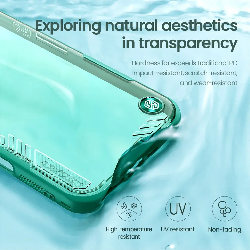 For iPhone 16 Pro Max Case NILLKIN Iceblade Prop Transparent Eco-friendly Shockproof Cover For iPhone16 Pro With Camera Holder