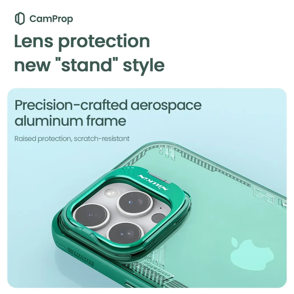 For iPhone 16 Pro Max Case NILLKIN Iceblade Prop Transparent Eco-friendly Shockproof Cover For iPhone16 Pro With Camera Holder