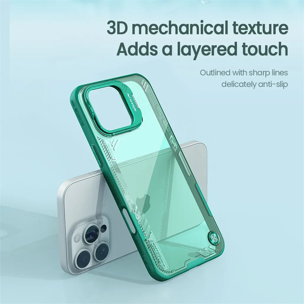 For iPhone 16 Pro Max Case NILLKIN Iceblade Prop Transparent Eco-friendly Shockproof Cover For iPhone16 Pro With Camera Holder