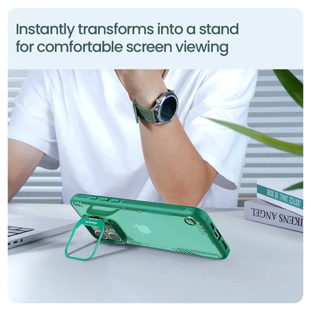 For iPhone 16 Pro Max Case NILLKIN Iceblade Prop Transparent Eco-friendly Shockproof Cover For iPhone16 Pro With Camera Holder