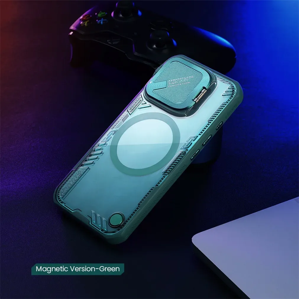 For iPhone 16 Pro /Pro Max Magsafe Case NILLKIN Transparent Case Magnetic Wireless Charging Camera Cover For iPhone 16 /16 Plus