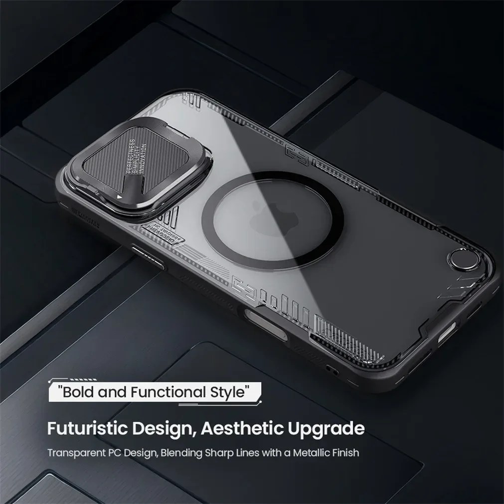 For iPhone 16 Pro /Pro Max Magsafe Case NILLKIN Transparent Case Magnetic Wireless Charging Camera Cover For iPhone 16 /16 Plus