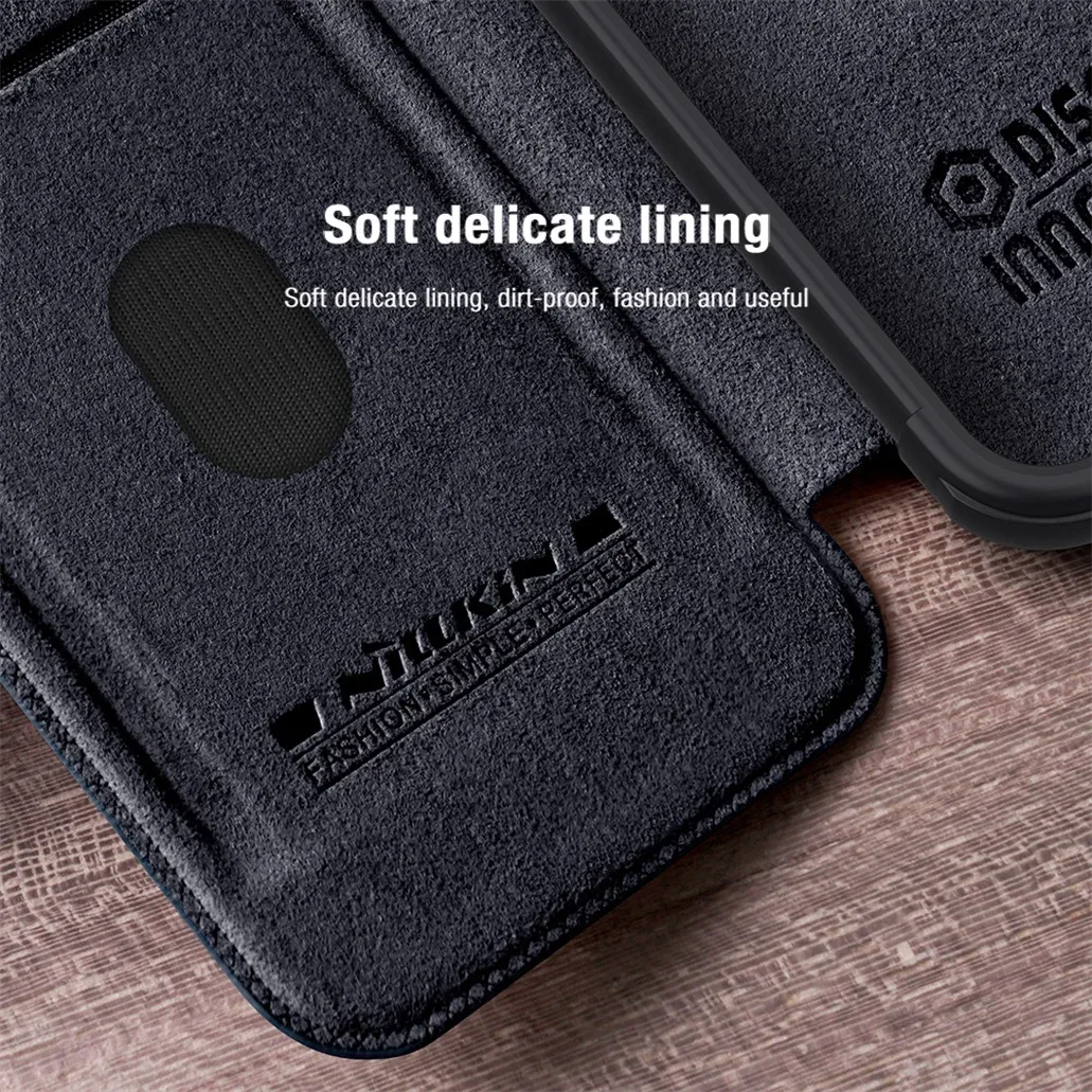 For Samsung Galaxy S24 FE Flip Case Nillkin QIN Pro Slide Camera Card Pocket Leather Book Cover For Samsung S24 FE Phone Bags